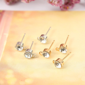 Pendientes con Forma de Coche con Pedrería, Colgante de Oro Blanco K con Engaste de Bisel, Accesorios de Joyería para Uso Diario - Product Image 1