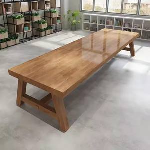 北欧無垢材の長方形ダイニングテーブルロングパインデスク8人用多目的ダイニングルーム用 - Product Image 5