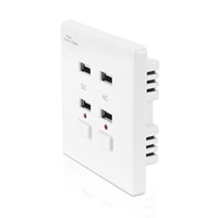 Interrupteur mural USB avec 4 lampes USB YEMEN Interrupteur d'appareil ménager Alimentation électrique 250V