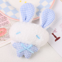 Nouveau porte-clés en peluche Kawaii Mini Lapin Ange, mignon et doux, jouet en peluche, pendentif, porte-clés anime, porte-clés mignon
