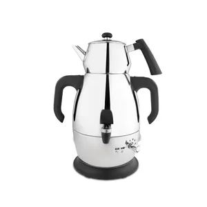 110v 230v 2 3 4 5 litre sağlık paslanmaz çelik demlemek semaver türk elektrikli su ısıtıcısı çay makinesi ile demlik