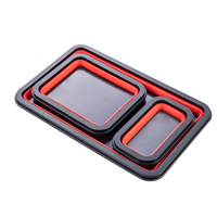 3 plateaux à outils magnétiques pliables en silicone avec maintien magnétique puissant pour pièces, vis, écrous, boulons, boîte à outils de garage, réparation automobile