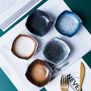 Petite assiette à sauce en céramique rétro, style japonais, pour assaisonnement, sushi, <span class=keywords><strong>moutarde</strong></span>, sauce soja, fleur de cerisier, poivre, pour la maison - Product Image 1