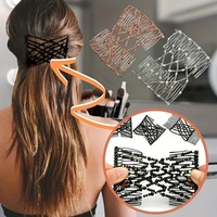 Grenzüberschreitendes Geometrisches Design Kunststoff/Harz Dehnbarer Unsichtbarer Kreativer Modischer Damen-Haarkamm & Accessoires