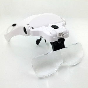 Lupa de Cabeza con 5 Lentes Ajustables y Luz LED, Gafas de Aumento con Lámpara LED para Extensión de Pestañas y Herramientas de Injerto - Product Image 5