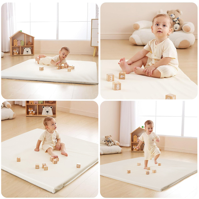 Soft Memory Foam Carpet for Kids Washable Faux Super Sponge Floor Mats for Living Room & Bedroom Rugs