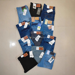 Jeans <span class=keywords><strong>de</strong></span> <span class=keywords><strong>Moda</strong></span> Coreanos para Hombre, Corte Ajustado, en Stock, Pantalones Largos <span class=keywords><strong>de</strong></span> Mezclilla Elástica para Hombre - Product Image 2