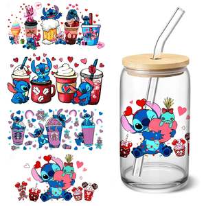 Transferencias DTF UV impermeables para vasos, sin necesidad de calor, para tazas de café de 16 oz, etiquetas adhesivas de flores, venta al por mayor - Product Image 4