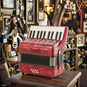 Acordeão Diatônico Infantil TZ TZ-8 de Madeira com 22 Teclas e 8 Baixos, Inclui Alça e Mochila, Instrumento Musical Portátil Colorido de Alta Qualidade - Product Image 5