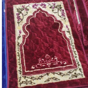 <span class=keywords><strong>Tappeto</strong></span> Musulmano in <span class=keywords><strong>Lana</strong></span> <span class=keywords><strong>Intrecciata</strong></span> con Motivi Floreali Lavabile per Uso Commerciale 80x120cm Pelo Corto Antiscivolo con Base in Gomma per Soggiorno Tappetino da Preghiera Musulmano - Product Image 4