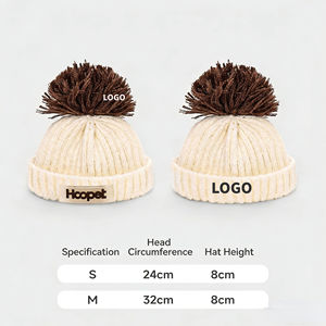 Gorro de punto cálido para mascotas, gorro de punto suave para invierno para perros pequeños, medianos y grandes, gatos - Product Image 2