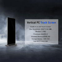 Precio de fábrica, cámara 4K de 55 pulgadas, quiosco LCD interactivo, tótem, señalización Digital, pantalla publicitaria, pantalla táctil, LED de pie