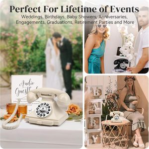 Toptan fiyatlar kablolu Retro sabit telefon ses ziyaretçi defteri dekoratif ürünler için bir ses ziyaretçi defteri - Product Image 2