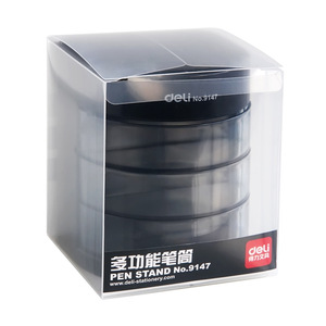 Deli Pen Holder 9147 <b>Plastic</b> Round Office <b>Storage</b> With <b>Drawers</b> For Desk Organization - Product Image 5