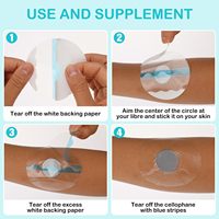 Couvre-capteurs CGM actifs pour Libre 2 3 Plus, patchs adhésifs médicaux étanches en TPU, bande hypoallergénique longue durée