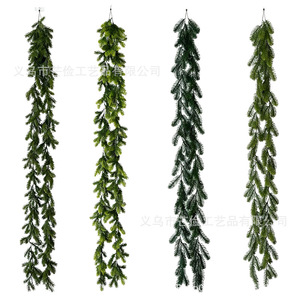 Guirlande de Noël artificielle en aiguilles de pin vertes, décoration pour la maison, centre commercial, vente en gros Y1 52 - Product Image 1