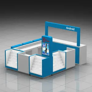 Best Selling Mobile Phone Store Furniture Cell Phone Repair Counter Mobile Phone Accessories Display Kiosk For Sale
