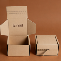 Caja de Envío de Cartón Verde Pequeña, Ecológica y Reciclable, con Tira de Apertura Fácil, para Embalaje de Cosméticos y Productos para el Cuidado de la Piel