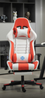 Chaise de jeu Alinunu de luxe en PVC pour gamer, avec massage à 1 point, chaise de course pour gamer avec repose-pieds