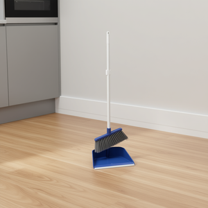 Juego de escoba y recogedor Sorex de 90 cm, azul y plateado, herramienta para limpieza de pisos - Product Image 3