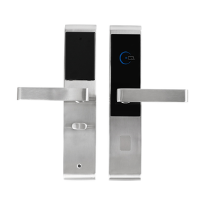 Serrure de porte intelligente en acier inoxydable résistante au feu pour hôtel, avec carte-clé RFID et clé maîtresse, pour portes en bois - Product Image 1