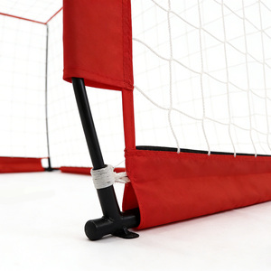 Portería de Fútbol Portátil 6'x4'x2' Plegable con Red y Bolsa de Transporte para Entrenamiento en Jardín, Marco de 25mm, Red de 3 Capas TD - Product Image 2