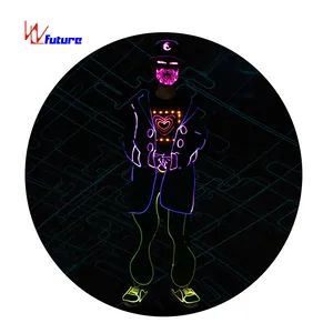 America's Got Talent Contrôleur sans fil Lumières LED Balance Dance Costume, Future Led Light Tron Dance Suit - Product Image 1