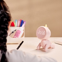 Réveil numérique LED intelligent en forme de licorne de dessin animé, veilleuse, pour chambre d'enfant et intérieur