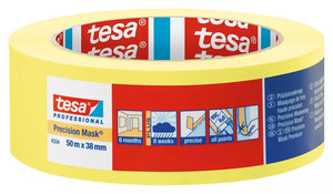 Ruban adhésif de masquage automobile double face en <span class=keywords><strong>PVC</strong></span> acrylique résistant à la chaleur, découpé à la forme, jaune, en papier plat, pour lignes fines, référence 4334 - Product Image 4