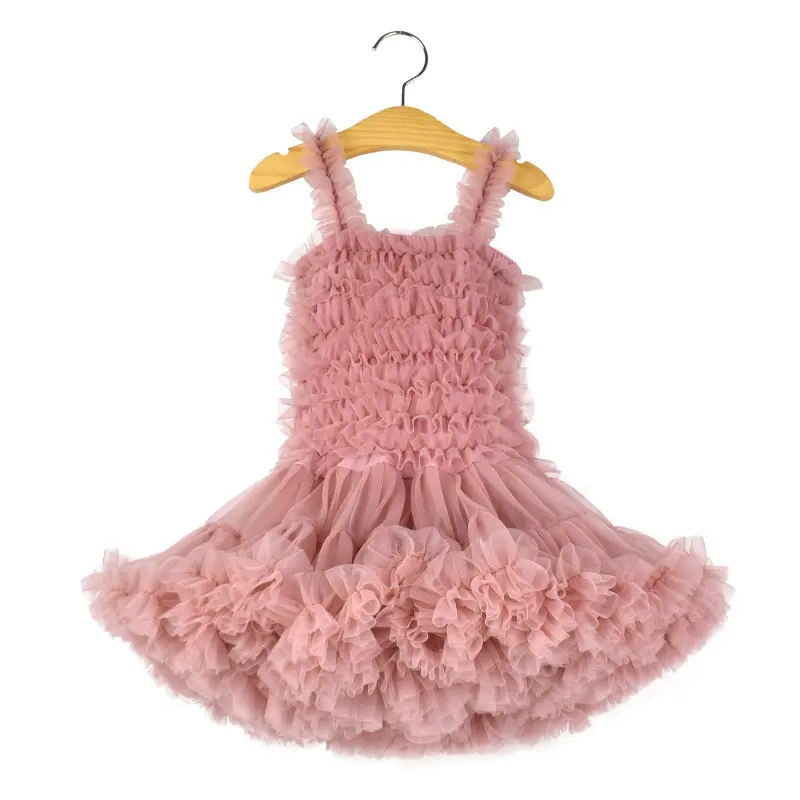 Roupas infantis para meninas, vestidos tutu de baile para bebês de 2 anos, vestidos tutu de renda para meninas, vestidos de tule rosa para meninas