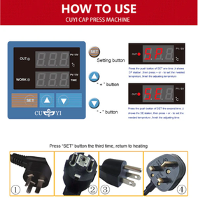 Máquina de sublimación de impresión de transferencia de espinilleras semiautomática eléctrica de alta calidad CUYI nueva condición prensa de calor para impresión de sombrero - Product Image 4