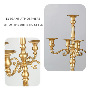 Chandelier en métal doré de style européen, artisanat métallique, décoration de mariage personnalisée, ornement pour scène de banquet, décoration de luxe pour la maison - Product Image 3