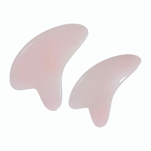 Rose Quartz Guasha Board Smooth Shape Facial Massage Stone For Face Care - Product Image 4