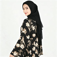 Abaya pour femmes grande taille, coupe ajustée, respirante, en polyester, imprimé numérique, longueur cheville, pour le printemps, le Ramadan, les mariages et l'usage quotidien