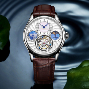 Envío Directo, Reloj AESOP con Movimiento Mecánico Tourbillon, Reloj de Pulsera para Hombre, Relojes de Lujo para Hombre, Reloj Esqueleto Multifuncional 7017 - Product Image 6