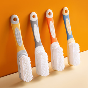 Shoe Brush Soft Bristle Nylon Long Handle Color Block 4 Pack Household Cleaning Tool - Product Image 1