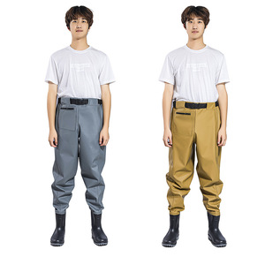 TOPIND Offre Spéciale imperméable personnalisé PVC taille échassier <span class=keywords><strong>pêche</strong></span> échassier imperméable avec bottes - Product Image 2