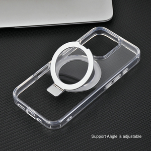 For <strong>iPhone</strong> <strong>16</strong> 15 14 Luxury Crystal Clear PC+TPU Back Case Cover Kickstand Folding Stand Case for <strong>iPhone</strong> <strong>16</strong> Plus <strong>16</strong> 15 14 Pro Max - Product Image 5