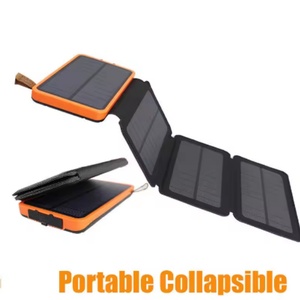 Custom Logo 10000mAh <b>Waterproof</b> Dustproof Drop-Proof Solar Power Bank LED <b>Torches</b> PVC Material Micro USB Input LI-Polymer - Product Image 2