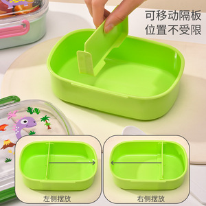 Boîte à lunch pour enfants, dessin animé, 501-800 ml, boîte bento portable pour l'école et le bureau - Product Image 4