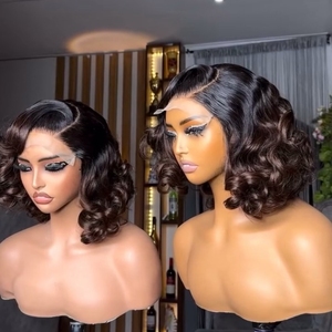 วิกผมลอนสั้นแบบไม่ต้องใช้กาว 5*5 HD Lace Front Wig  แบบถอนขนแล้ว  ลอนเด้ง  ทรงบ๊อบ  ผมเวอร์จินแท้ 100% ผมแท้เวียดนาม - Product Image 3