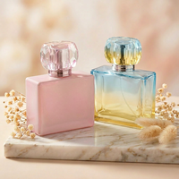 Flacon pulvérisateur de parfum en verre de 100 ml avec capuchon en acrylique transparent personnalisable, design haut de gamme, vente en gros Anding