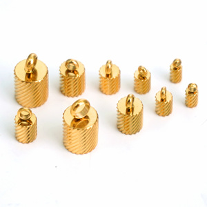 ปลอกปลายสายแบบมีลาย |   ตัวเชื่อมปลายเชือกสแตนเลสชุบทอง 18K PVD พร้อมห่วงสำหรับทำเครื่องประดับ DIY - Product Image 1