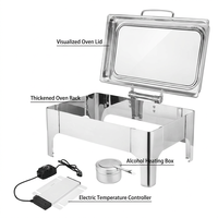 Chauffe-Plat Électrique Professionnel en Acier Inoxydable 201 avec Contrôle de Température pour Hôtels, Restaurants et Traiteurs
