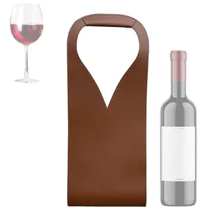 재고 하이 퀄리티 와인 선물 가방 PU 가죽 와인 캐리어 가방 재사용 가능한 와인 캐리어 가방 핸들 병 캐리어