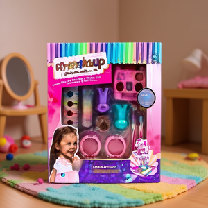 Mermaid Big Color Box Children's Makeup Toy Set With Activated Carbon For Kids 4-6 Years Old Plastic Beauty Playset - Product Image 2