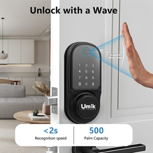 Dễ dàng cài đặt tuya Thông Minh Kỹ thuật số Khóa chốt cửa không thấm nước tương thích cerradura Khóa vân tay với lòng bàn tay tĩnh mạch thông minh khóa cửa - Product Image 5