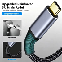 Câble USB-C vers USB-C tressé avec puce E-Marker, Type-C 3.2 Gen2 20 Gbps PD 100 W, charge super rapide, transfert vidéo et données 4K
