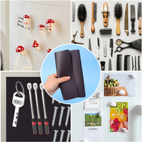 A4 Selbstklebender Gummi Flexibler Magnet 0,8/1mm Schwarze Magnetfolie Kühlschrank Foto Bild DIY Kreative Dekoration Einfach zu Schneiden
