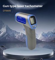 DT6685 Tachometer Laser RPM Grosir Tanpa Kontak Layar LCD Digital Pengukur Kecepatan Tipe Pistol untuk Sepeda Motor dengan Bahan Plastik
